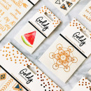 Wholesale metallic flash temporary tattoos with header cards