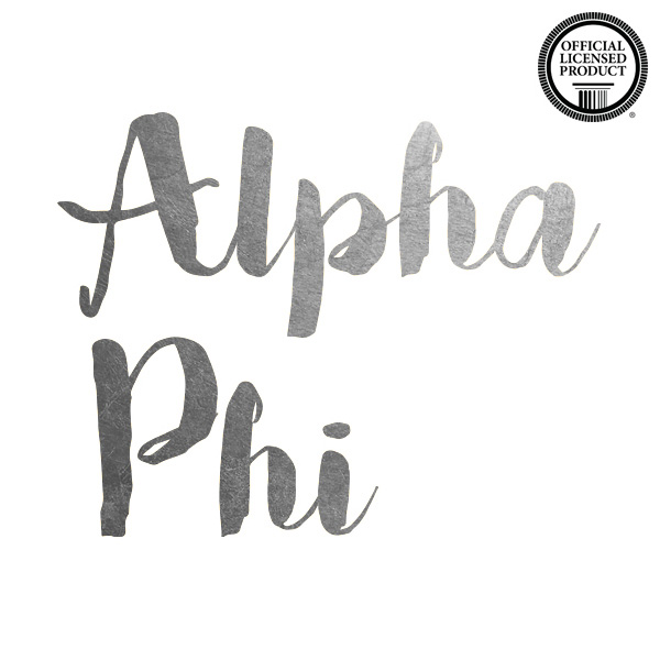 Alpha Phi Brush Letters temporary flash tattoo for greek sorority