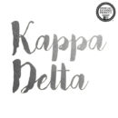 Kappa Delta Brush Letters temporary flash tattoo for greek sorority